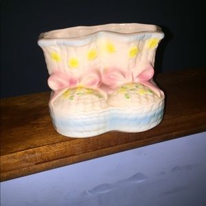 Porcelain baby booties plus free gift